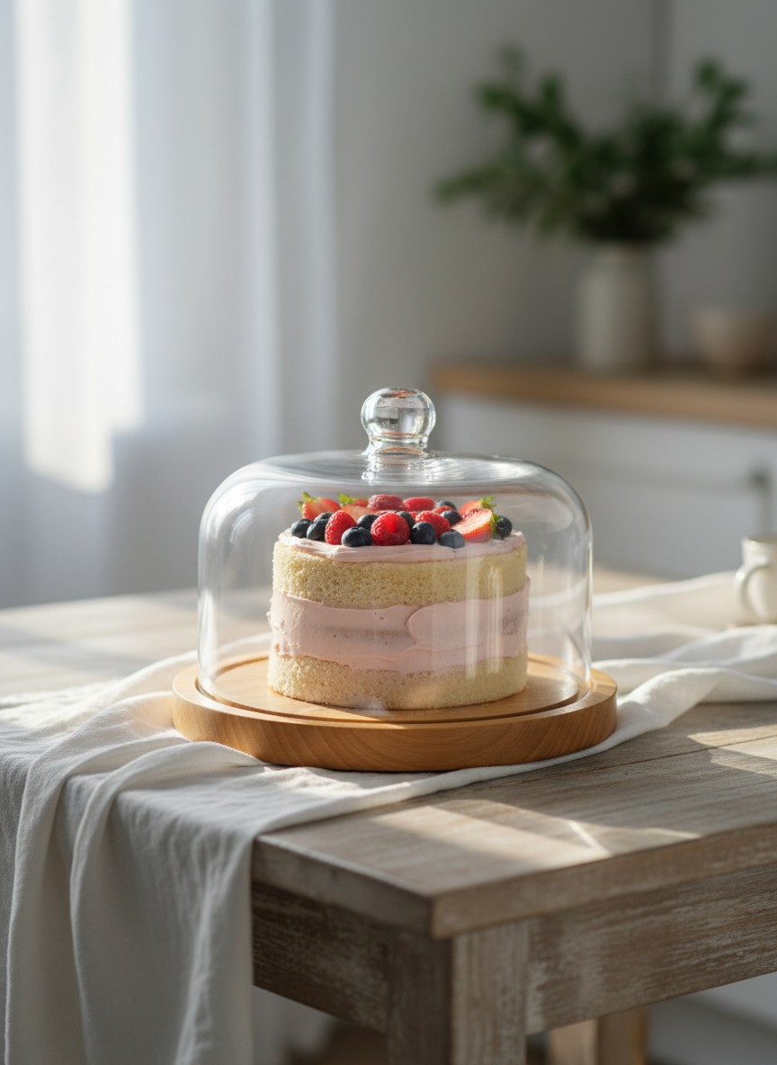 wooden cake stand